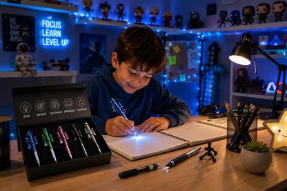 Bolígrafo Luz Led para niños / El regalo Perfecto para orientar la educación.